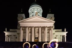 Fire Circus Walkea, New Year 2015 Celebrations, Senate Square, Helsinki, Finland