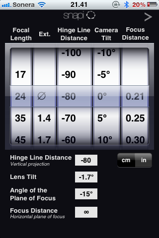 Tilt Calculator with manual body tilt (body is level)