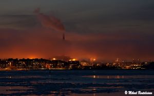 Hanasaari Power Plant, View from Suomenlinna ferry, Helsinki, Finland
