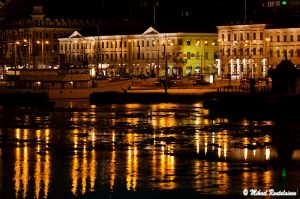 South Harbour and Market Square from Suomenlinna ferry, Helsinki, Finland
